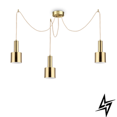 Подвесной светильник 231600 Ideal Lux Holly Sp3 Ottone Satinato  фото в живую, фото в дизайне интерьера