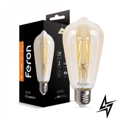 LED лампа Feron 25857 Filament E27 4W 2700K 6,4x14,2 см фото