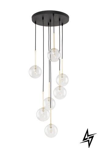 Люстра TK Lighting Nilos 5362 на 7 ламп G9 чорний золото і прозорий 97 &times; 37 см фото