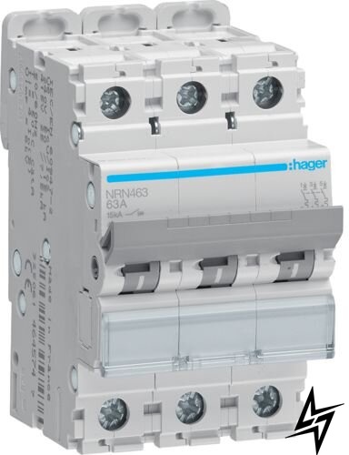 Автоматический выключатель Hager NRN463 4P 63A C 15kA фото