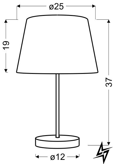 Настільна лампа Candellux 41-34090 PABLO 1хE27 37х25 см  фото наживо, фото в дизайні інтер'єру