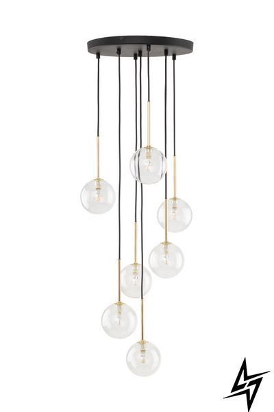Люстра TK Lighting Nilos 5362 на 7 ламп G9 чорний золото і прозорий 97 &times; 37 см фото