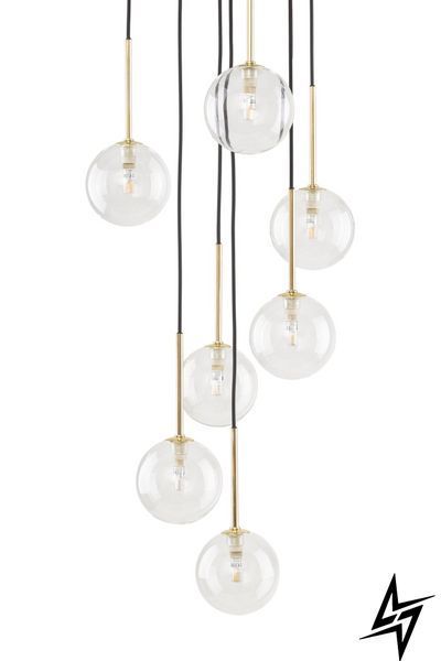 Люстра TK Lighting Nilos 5362 на 7 ламп G9 чорний золото і прозорий 97 &times; 37 см фото