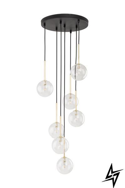 Люстра TK Lighting Nilos 5362 на 7 ламп G9 чорний золото і прозорий 97 &times; 37 см фото