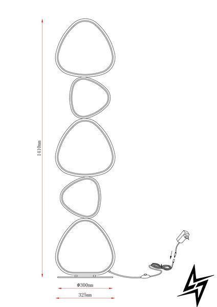 Zumaline Huron 2023519F-BE Торшер LED 36W 2000Lm 3000K Бежевий фото