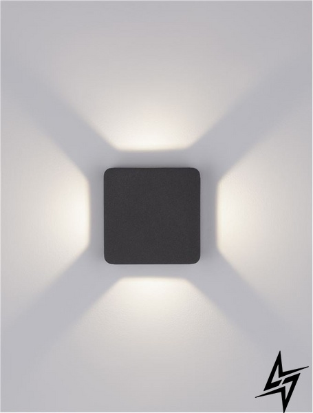 Вуличний настінний світильник Nova luce Serika 9492580 LED  фото наживо, фото в дизайні екстер'єру