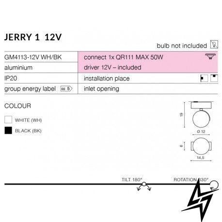 Точковий накладний світильник Azzardo Jerry 12V AZ1752 23692 фото наживо, фото в дизайні інтер'єру