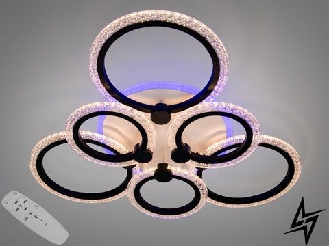 Потолочная LED люстра белая 6 колец 74 Вт диммер Doposa 26-23453 фото