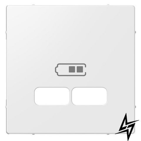 Лицьова панель USB розетки Schneider Electric MEG4367-0319 Merten System M, 2,1 А, біла фото