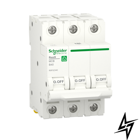 Автоматичний вимикач Schneider Electric R9F02340 Resi9, 3P, 40 А, B, 6 кА фото