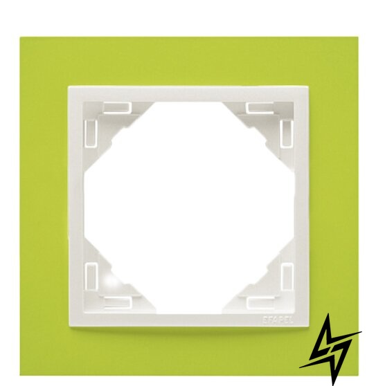 Рамка одинарна універсальна Logus 90 Animato зелений/лід Efapel фото