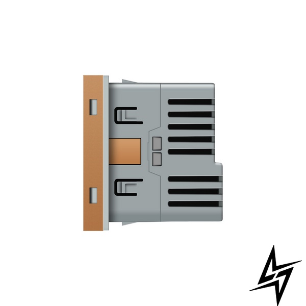 Механизм электрическая розетка с портом USB-C Livolo золотой (VL-FCTF16A.UC18W-2AP) фото