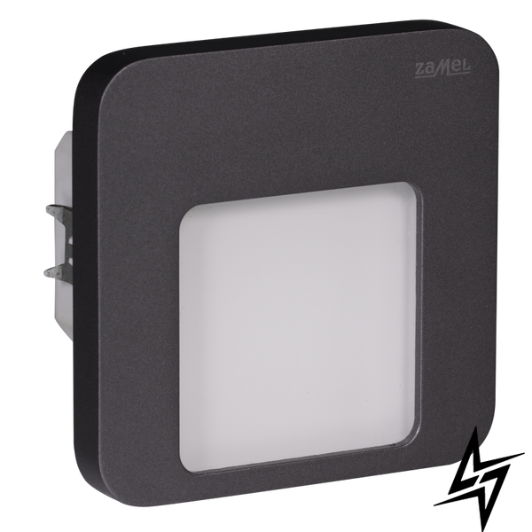 Настінний світильник Ledix Moza 01-224-32 врізний Графіт 3100K з радіоприймачем LED LED10122432 фото наживо, фото в дизайні інтер'єру