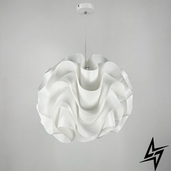 Подвесной светильник в форме фигурного шара в 2-х размерах LE41178 1xE27 40x40см Белый MJ 183 фото в живую, фото в дизайне интерьера
