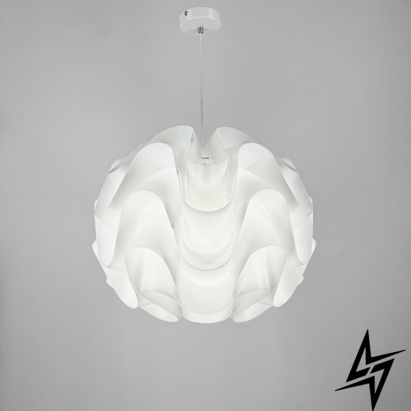 Підвісний світильник у формі фігурної кулі в 2-х розмірах LE41178 1xE27 40x40см Білий MJ 183 фото наживо, фото в дизайні інтер'єру