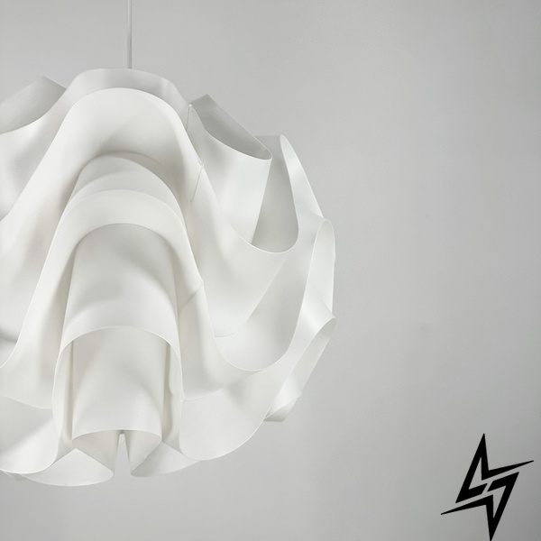 Подвесной светильник в форме фигурного шара в 2-х размерах LE41178 1xE27 40x40см Белый MJ 183 фото в живую, фото в дизайне интерьера