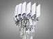 Современный хрустальный настенный светильник D23-32056 Белый/Хром 9001-2W-WH+CH фото в дизайне интерьера, фото в живую 3/3