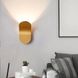 Золотой стеновой светильник-бра SANDIY LE37917 LED 3000K 10x18см Золото WB 7/1 GD фото в дизайне интерьера, фото в живую 1/9
