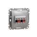 Аудіорозетка Schneider Electric SDD113411 Sedna Design, алюміній, глянцева, IP20 SDD113411 - зображення 1