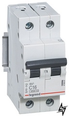 Автоматичний вимикач Legrand 419697 RX3 2P 16A C 4,5kA фото
