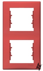 Двухпостовая вертикальна рамка Sedna SDN5801141 (червона) Schneider Electric фото