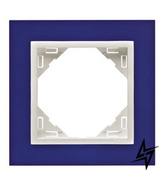 Рамка одинарная Logus 90. Animato синий/лед Efapel фото