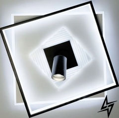 Потолочный светодиодный светильник с направляющим спотом LE26461 1xGU10 3000-6000K 57x18x57см Белый X 088/500 фото в живую, фото в дизайне интерьера