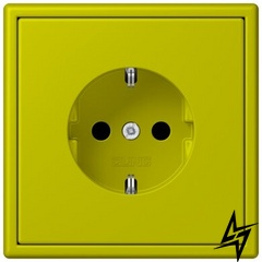 LC1520KI4320F Les Couleurs® Le Corbusier SCHUKO®-розетка со встроенной повышенной защитой от прикосновения vert olive vif Jung фото