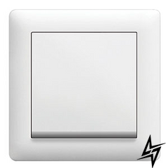 Вимикач 1-клавішний 2-полюсний WL0060 Hager Lumina-2 колір білий глянсовий фото