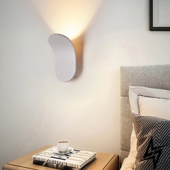 Бледный стеновой светильник-бра SANDIY LeLume 23-37918 LED 3000K 10x18см Белый WB 7/1 WT фото в живую, фото в дизайне интерьера