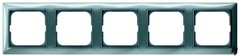 Пятиместная рамка Basic 55 2CKA001725A1525 2515-98-507 (синий бистро) ABB фото