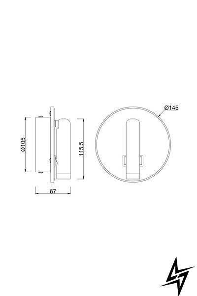 Настінне бра Laguna Lighting 28361-08 чорне 2,5 Вт 4000 K 28361-08 фото
