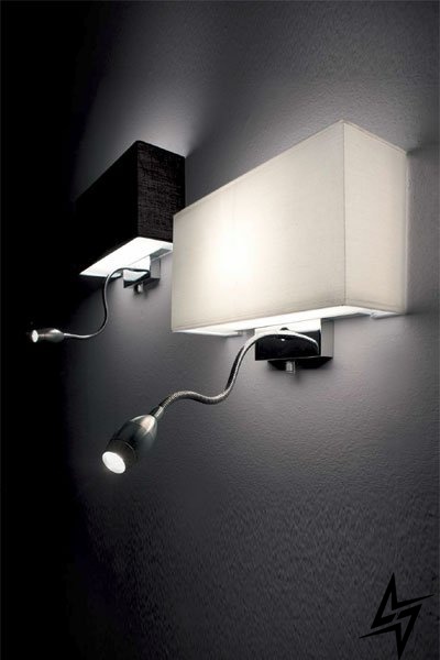 Настенный светильник Ideal Lux Hotel Ap2 All Black 215709 45958 фото в живую, фото в дизайне интерьера