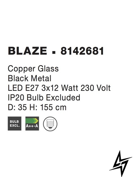 Подвесной светильник Nova luce Blaze 8142681  фото в живую, фото в дизайне интерьера