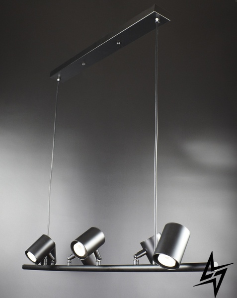Потолочная люстра подвесная в стиле LOFT лофт L23-37418 Черный JU18/6-k фото в живую, фото в дизайне интерьера