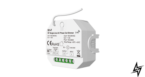 Димер DEYA RF&nbsp;Single Line AC Phase AC100-240V, 1CH*1.5A, 150-360W S1-F S1-F фото