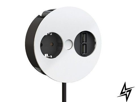 TWIST Розеточный модуль 1xSchuko 1xUSB double charger белая матовая Bachmann 931.231 фото