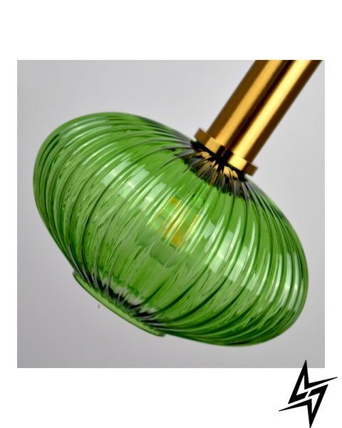 Люстра-підвіс Goldlux Norfolk 314314 на 1 лампу E27 зелена &Oslash;24,5 &times; макс. 100cm фото