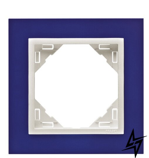 Рамка одинарна Logus 90 Animato синій/лід Efapel фото