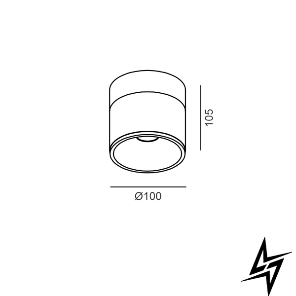 LTX 02.0910.9.930.WH Накладний стельовий світильник GLOW S, D100мм, H105мм, LED 9W, 3000K, 445Lm, 60&deg;, CRI>90, UGR>19, 220V-240V, IP20, опаловий, білий фото