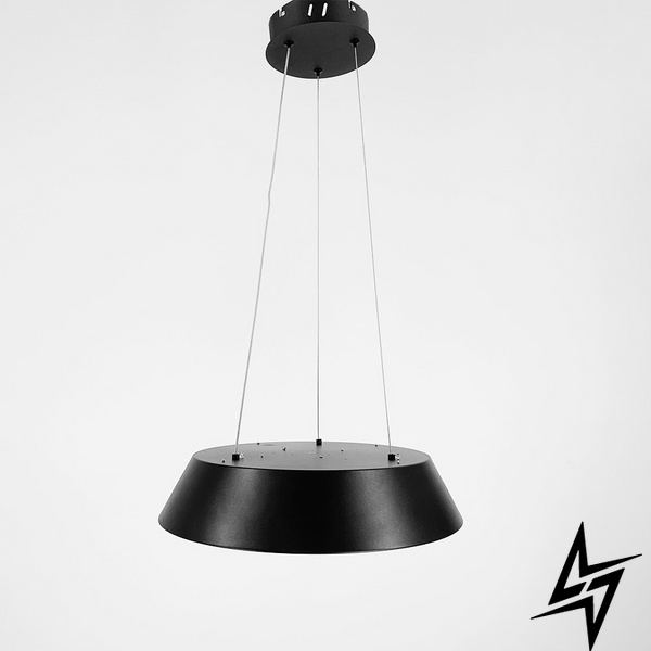Подвесной светильник в черном корпусе LE39401 Черный 40x40см LED 55W 3000-6000K 12107 P BK фото в живую, фото в дизайне интерьера