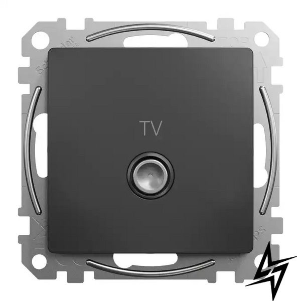 Розетка TV конечная Schneider Electric SDD114471 Sedna Design черный пластик фото