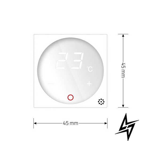 Механизм Терморегулятор со встроенным датчиком температуры Сухой контакт для котлов Livolo белый (C7-01TM3-11) фото