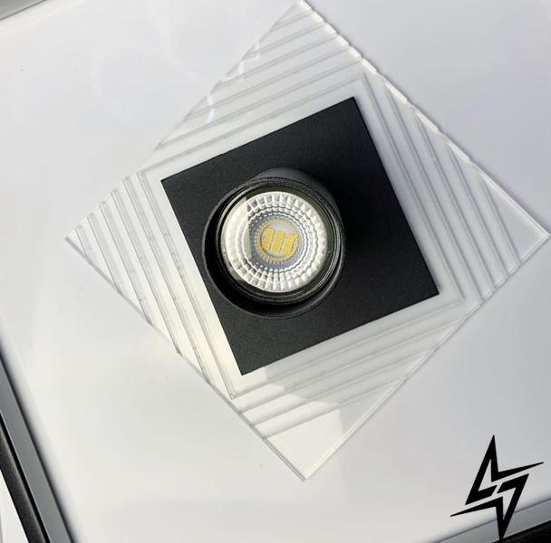 Світлодіодний стельовий світильник з направляючим спотом LE26461 1xGU10 3000-6000K 57x18x57см Білий X 088/500 фото наживо, фото в дизайні інтер'єру