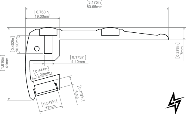 LED-профіль для сходів KLUS STEP чорний, 1 метр KLUS_18042K7_1 фото