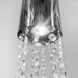 Удлиненный серебряный подвес с хрустальными камешками Ilfari Crystals LE41279 1xGU10 10см Хром MJ 1031/1 CR фото в дизайне интерьера, фото в живую 7/8
