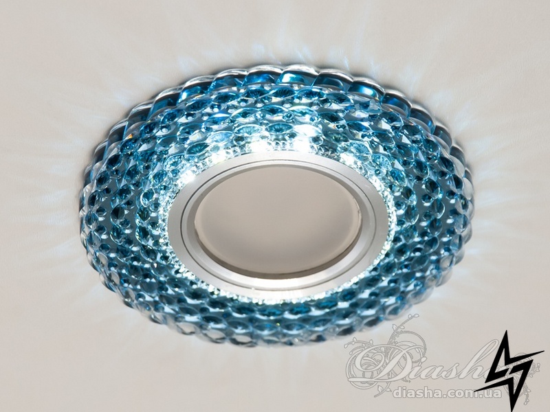 Светильник со встроенной светодиодной подсветкой D23-31558 Синий 2235B-BK фото в живую, фото в дизайне интерьера
