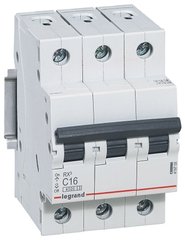Автоматический выключатель Legrand 419708 RX3 3P 16A C 4,5kA