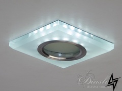 Светильник со встроенной светодиодной подсветкой D23-31663 Алюминий 6017GS фото в живую, фото в дизайне интерьера