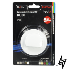 Настенный светильник Ledix Rubi с рамкой 09-221-52 врезной Белый 3100K ЛЕД LED10922152 фото в живую, фото в дизайне интерьера